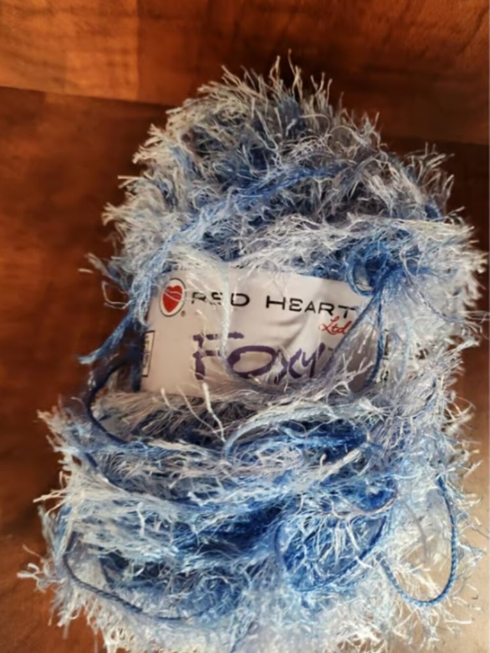 Red Heart Yarn Foxy Multicolor Eyelash Yarn 89 Yards Bluesy